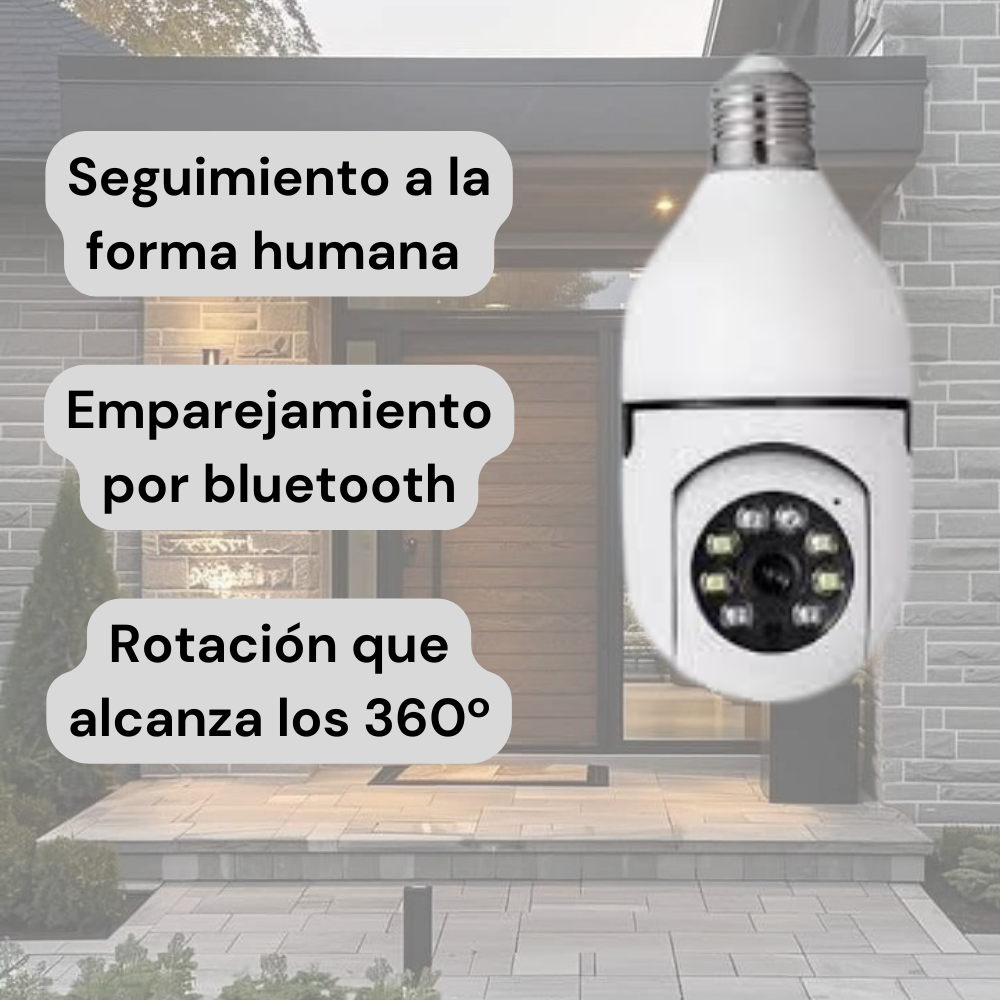 Visión Total Secure - CAMARA FOCO DE SEGURIDAD HD PANORAMICA