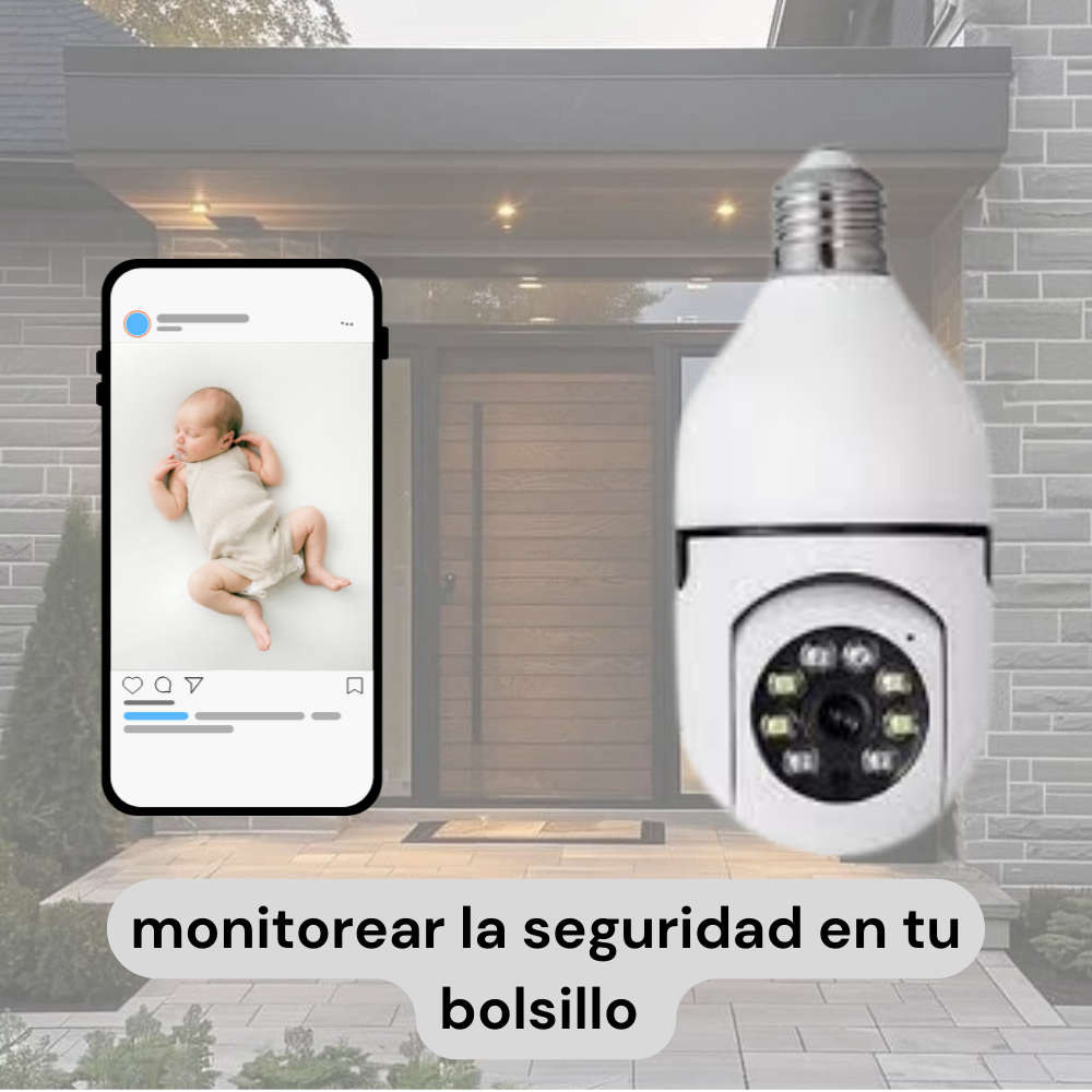 Visión Total Secure - CAMARA FOCO DE SEGURIDAD HD PANORAMICA